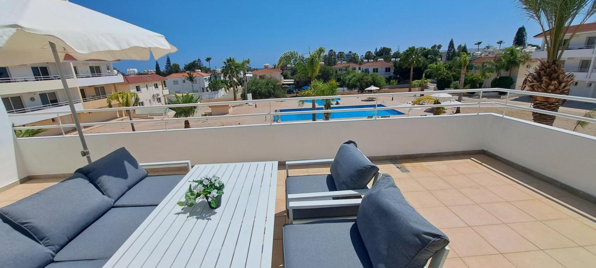 Nissi 3 Pool View 2 Bedroom With Large Veranda Apartment Ayia Napa
