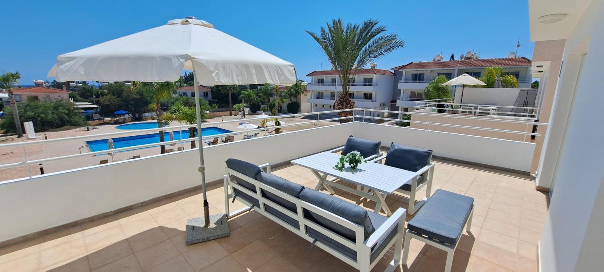 Nissi 3 Pool View 2 Bedroom With Large Veranda Apartment